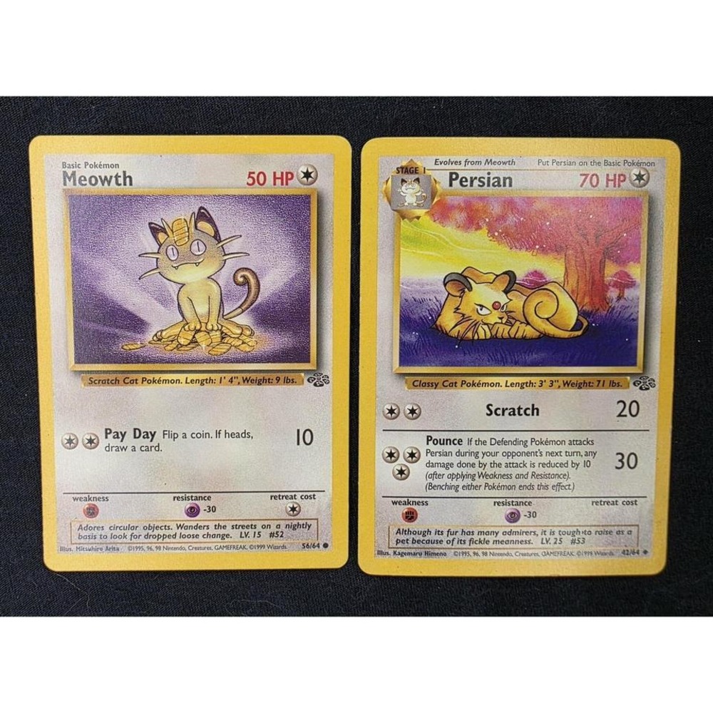 Pokemon Meowth Persian‎ Base Set Trading Card Game